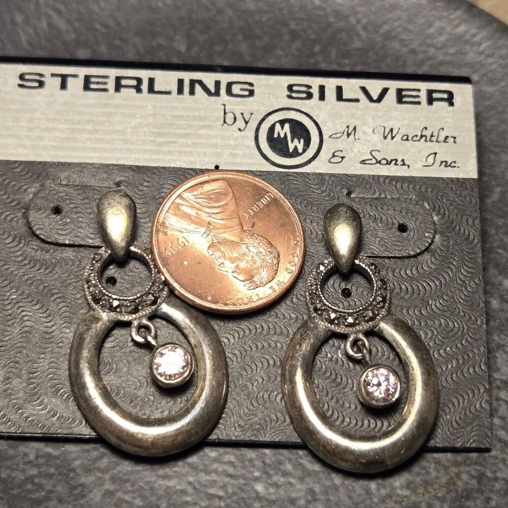 Vintage Dangly Sterling Silver Earrings